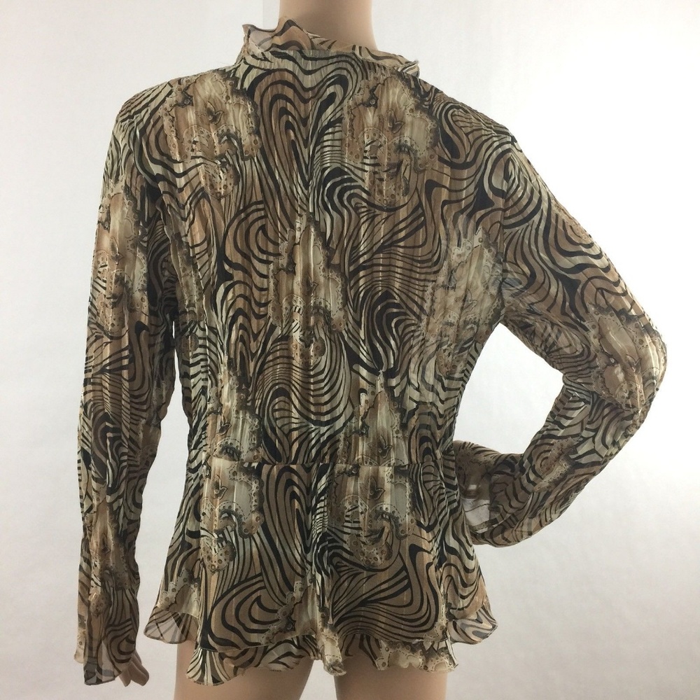 Notations Ruffled Tie Front Cardigan Top - Picture 7 of 7
